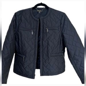 Brooks Brothers Girls Quilted Navy Bomber Jacket